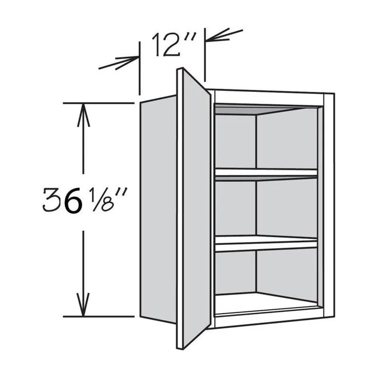 allen + roth Annscroft 21-in W x 36.125-in H x 12-in D Hazelnut Maple Door Wall Semi-Custom Cabinet, photo 8 of 8