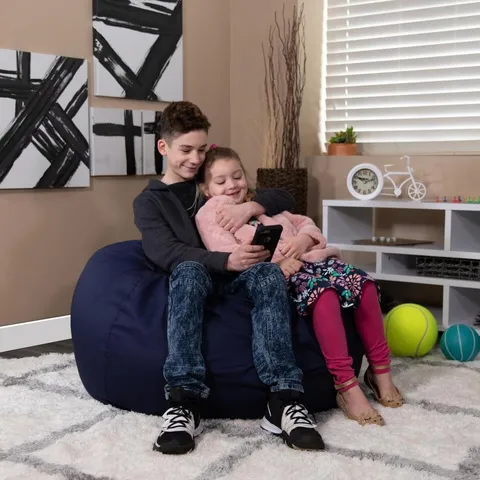 19-in Blue Upholstered Kids Accent Chair