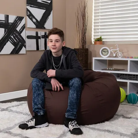 19-in Brown Upholstered Kids Accent Chair