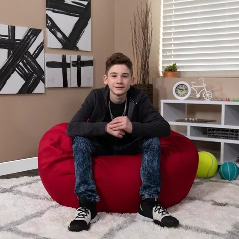 19-in Red Upholstered Kids Accent Chair