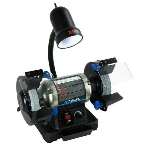 6-in Variable Speed Bench Grinder with Light