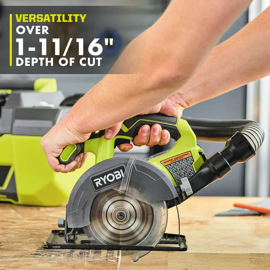 RYOBI 18-Volt ONE+ Cordless 5-1/2 in. Circular Saw Kit with 4.0 Ah Lithium-Ion Battery and 18V Charger, photo 7 of 8