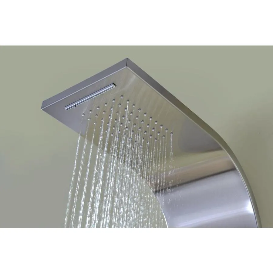 ANZZI Niagara Brushed Stainless Steel 2-Jet Full Body Shower Panel System, 64 in. (Valve Included), photo 4 of 13