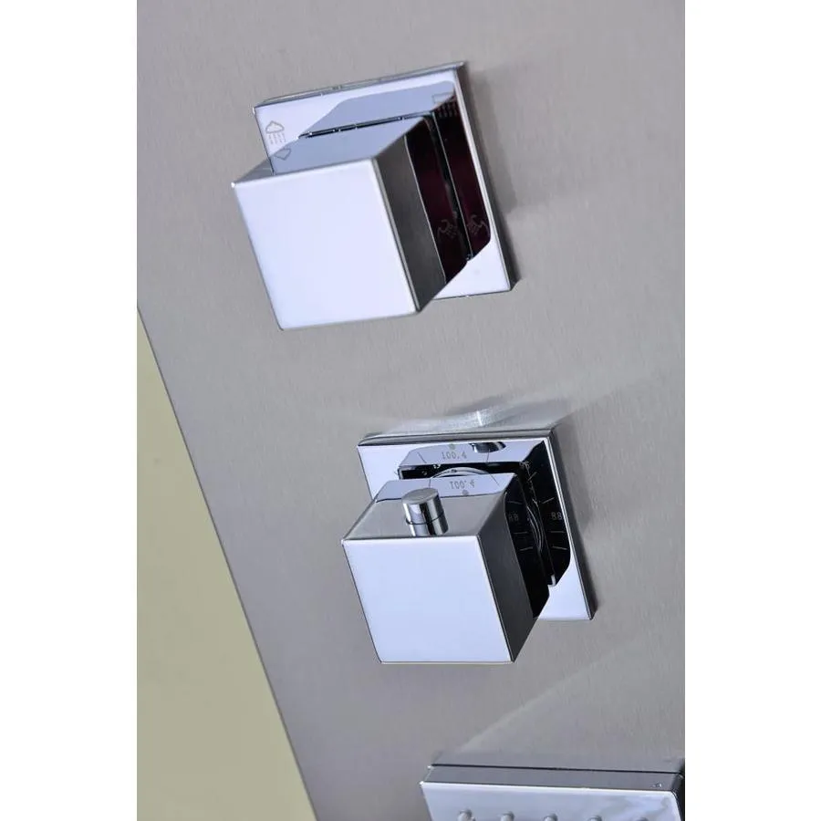ANZZI Niagara Brushed Stainless Steel 2-Jet Full Body Shower Panel System, 64 in. (Valve Included), photo 7 of 13