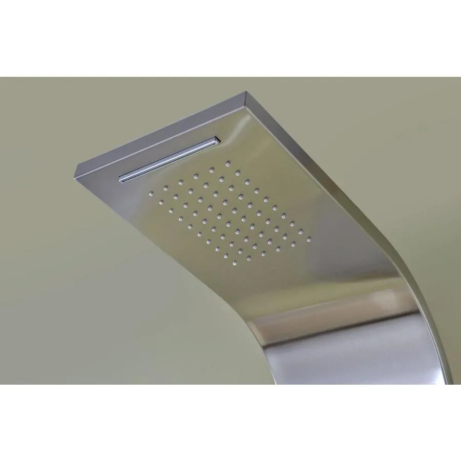 ANZZI Niagara Brushed Stainless Steel 2-Jet Full Body Shower Panel System, 64 in. (Valve Included), photo 3 of 13