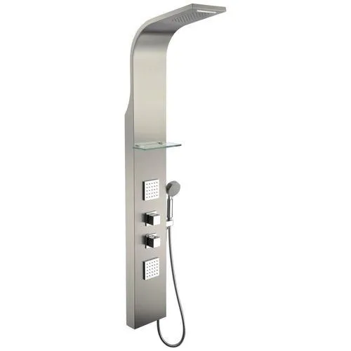 ANZZI Niagara Brushed Stainless Steel 2-Jet Full Body Shower Panel System, 64 in. (Valve Included), photo 9 of 13