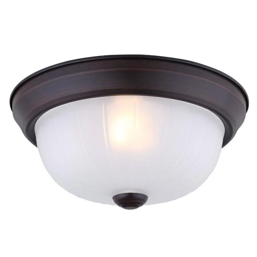 Project Source 6-Pack 10-in Painted Brushed Nickel Traditional Flush Mount Ceiling Light with Frosted Glass, photo 6 of 12