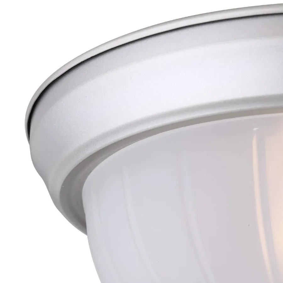 Project Source 6-Pack 10-in Painted Brushed Nickel Traditional Flush Mount Ceiling Light with Frosted Glass, photo 2 of 12
