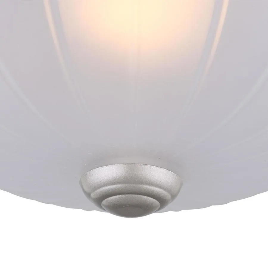 Project Source 6-Pack 10-in Painted Brushed Nickel Traditional Flush Mount Ceiling Light with Frosted Glass, photo 3 of 12