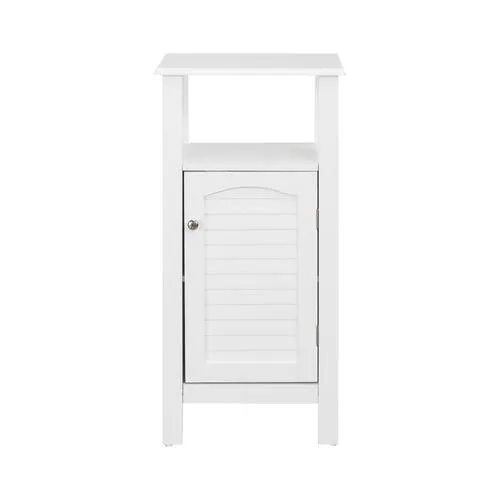 Elegant Home Fashions Sierra 13.5-in W x 32-in H x 11-in D White MDF Freestanding Linen Cabinet, photo 2 of 2
