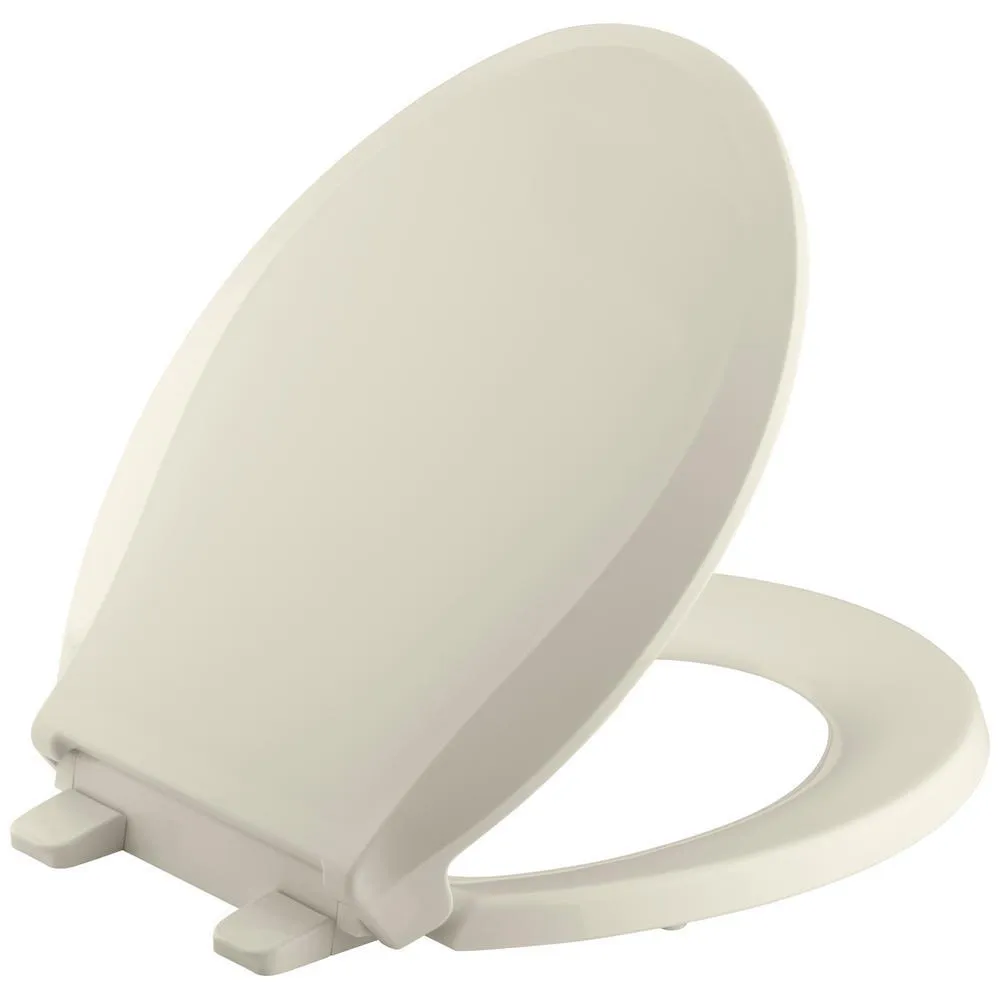 Cachet Quiet-Close Round Closed Front Toilet Seat with Grip-Tight Bumpers in White, photo 11 of 18