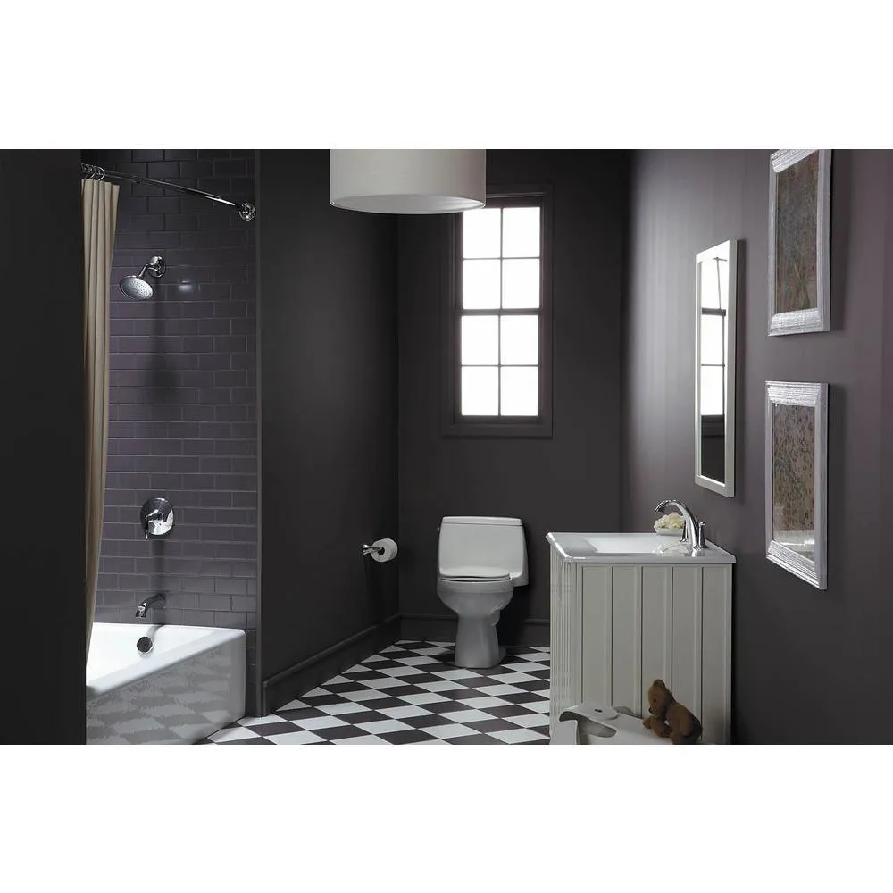 Santa Rosa Comfort Height 1-Piece 1.28 GPF Single Flush Compact Elongated Toilet with AquaPiston Flush in White, photo 14 of 21