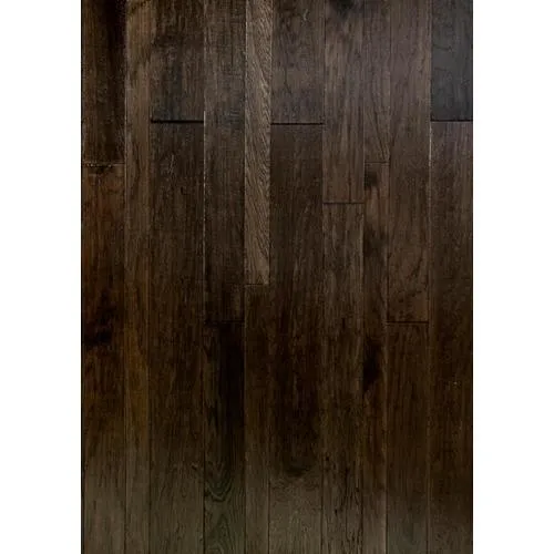 Americana Floors Barcelona Prefinished Gran Brown Distressed Hickory Handscraped Engineered Hardwood Flooring Sample, photo 7 of 7