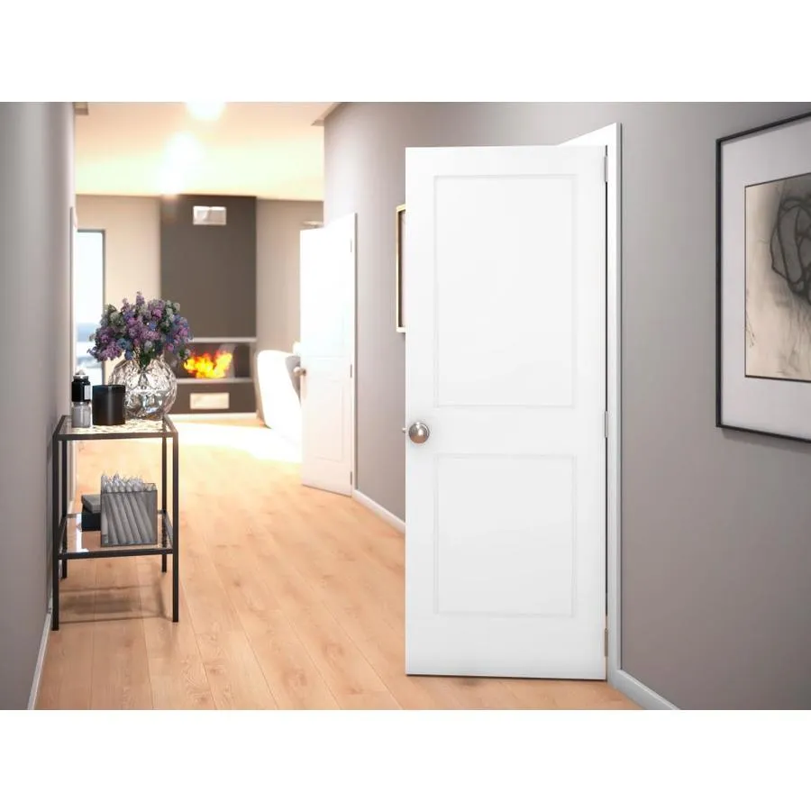 EightDoors 2P Retro 36-in x 80-in White Flush Primed Pine Wood Slab Door, photo 4 of 8