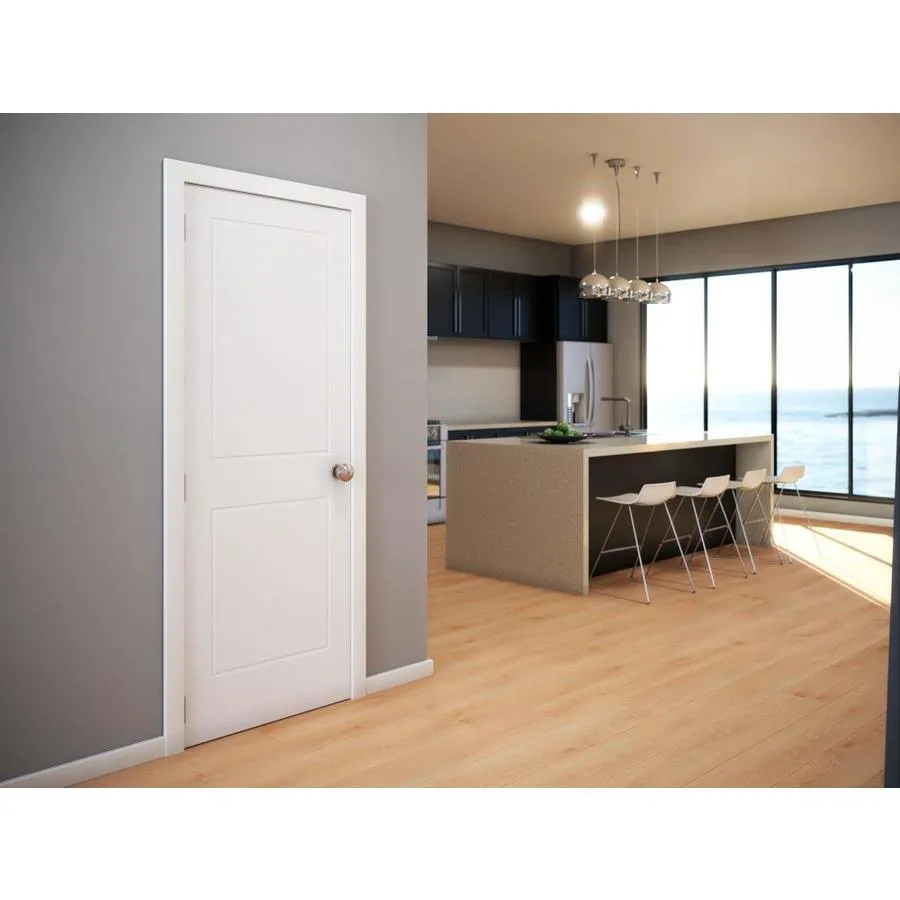 EightDoors 2P Retro 36-in x 80-in White Flush Primed Pine Wood Slab Door, photo 5 of 8
