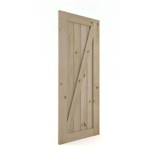 EightDoors 42-in x 84-in Knotty Pine Z-frame Unfinished Knotty Pine Wood Single Barn Door, photo 6 of 6