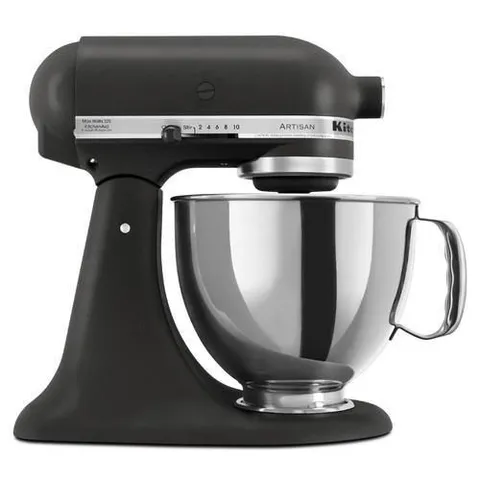 5-Quart 10-Speed Black Residential Stand Mixer
