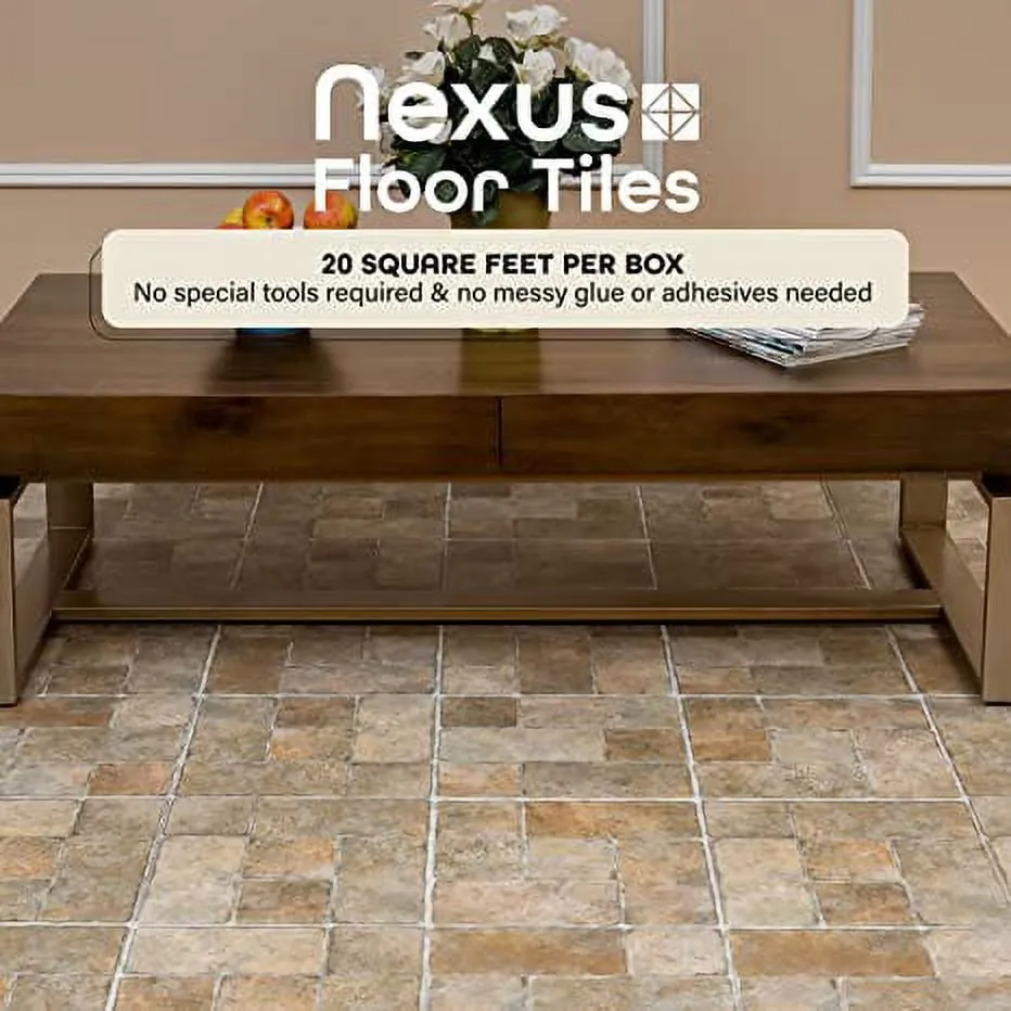 Achim Nexus Self-Adhesive Vinyl Floor Tile, Quartose Granite – 12 x 12 in, 1.2mm, 20 Tiles/20 sq ft, photo 2 of 8