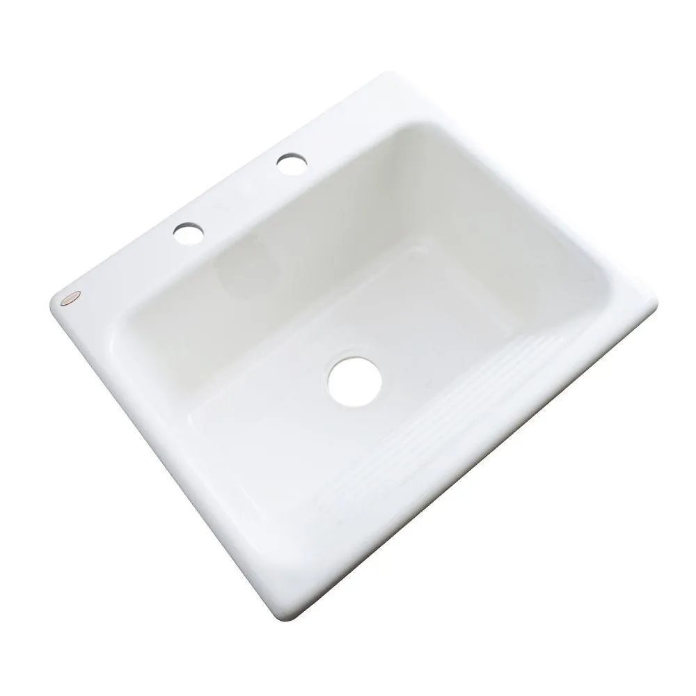 Kensington Drop-In Acrylic 25 in. 2-Hole Single Bowl Utility Sink in White, photo 2 of 18