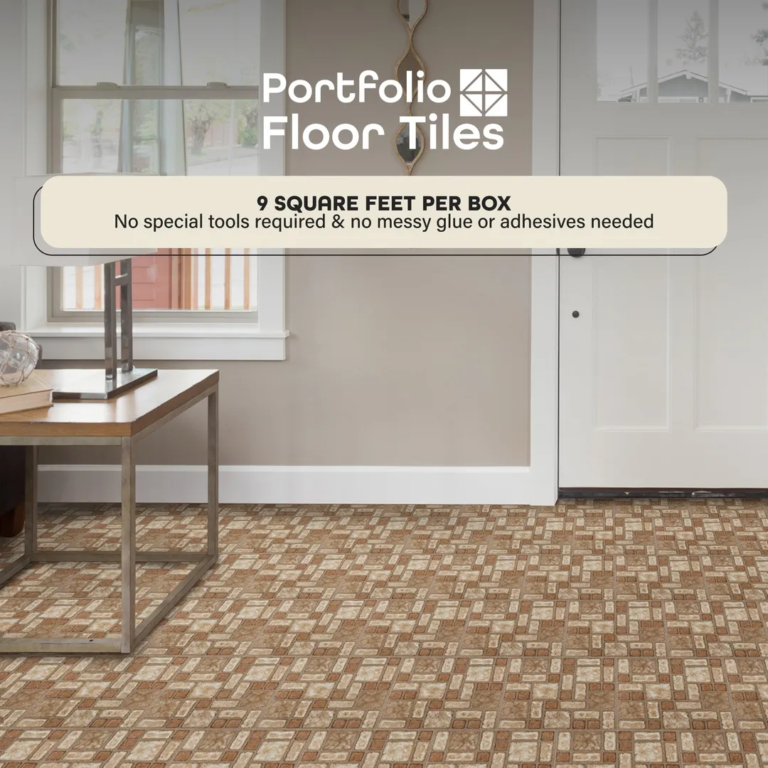 Achim Portfolio 0.07-mil 12-in W x 12-in L Peel and stick Vinyl Tile, photo 3 of 7