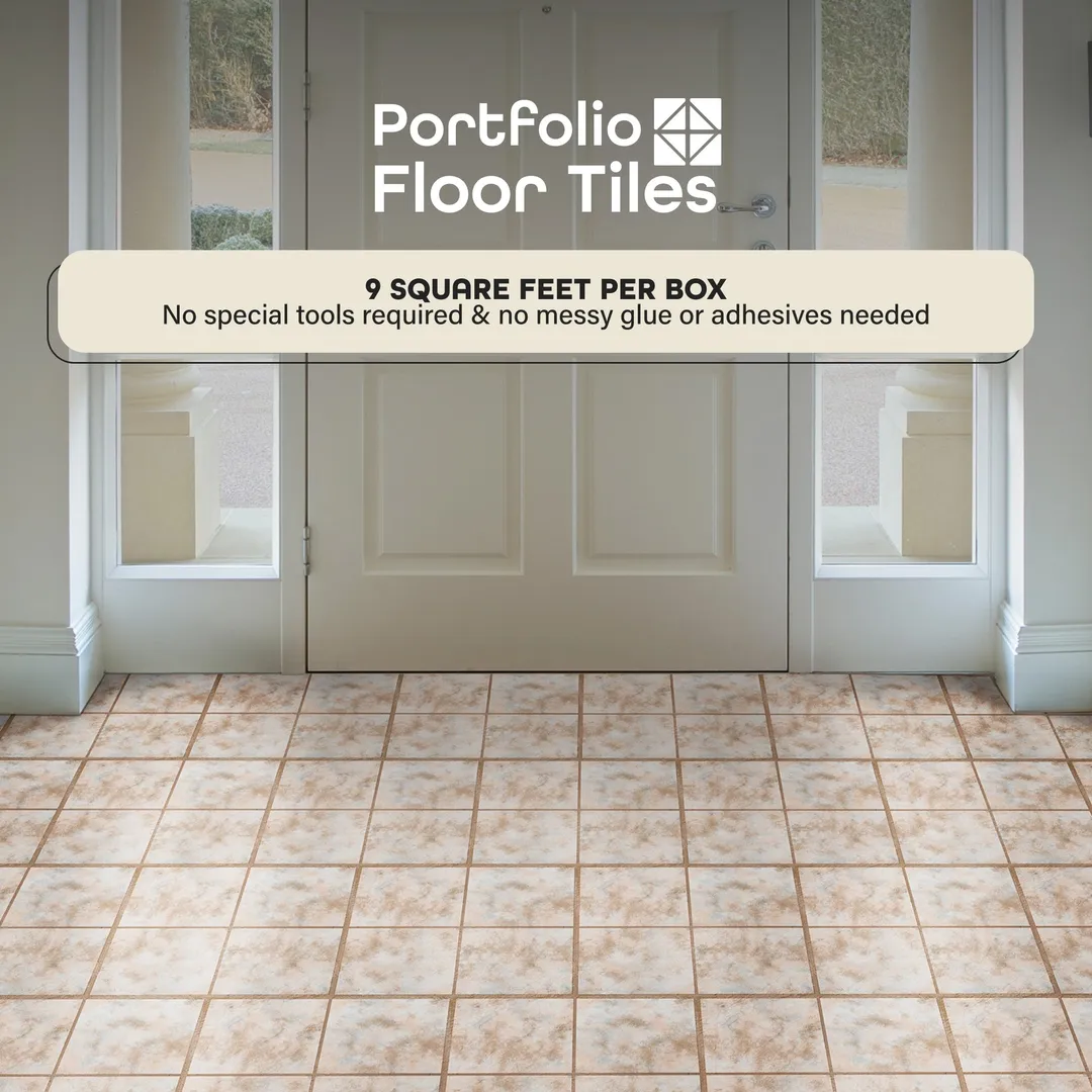 Achim Portfolio 0.07-mil 12-in W x 12-in L Peel and stick Vinyl Tile, photo 6 of 7