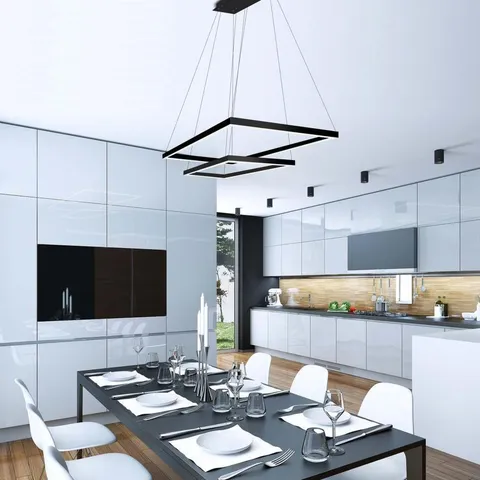 Atria Black Modern/Contemporary Cage Chandelier