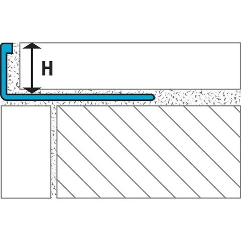 L-Shape Edge 3/8 in. Polished Nickel Profile