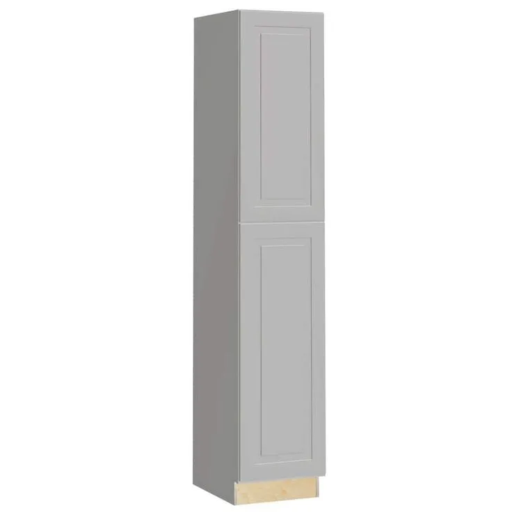 Home Decorators Collection Grayson 18 in. W x 24 in. D x 90 in. H Assembled Plywood Pantry Kitchen Cabinet in Pearl Gray with 4ROT Soft Close RH, photo 6 of 6