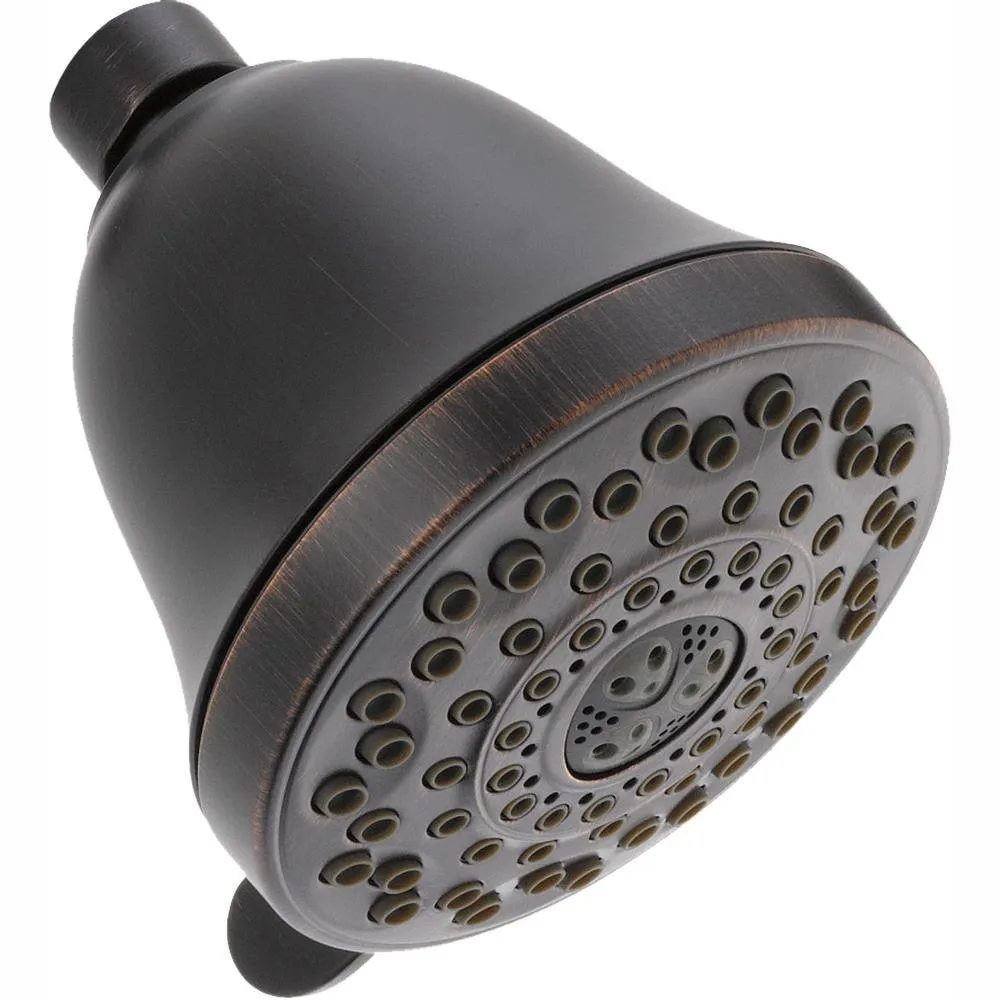 7-Spray 4.3 in. Single Wall Mount Fixed Shower Head in Polished Brass, photo 4 of 4