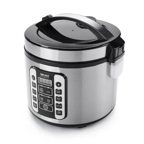 20-Cup Stainless Steel Digital Cool-Touch Rice Cooker and Food Steamer