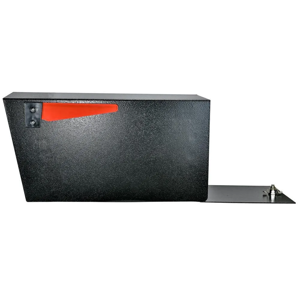 Mail Boss Mail Manager Street Safe Black Post-Mount Mailbox with High Security Reinforced Rear Locking System, photo 9 of 13
