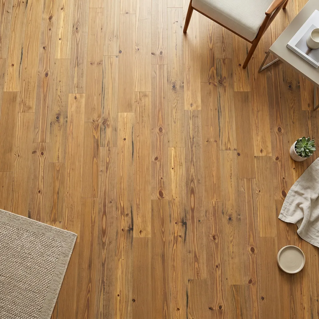 allen + roth CENTURY FLOORING Amber Pine 3/4-in T x 5-1/8-in W Handscraped Solid Hardwood Flooring ( 23.3-sq ft / Carton ), photo 3 of 3
