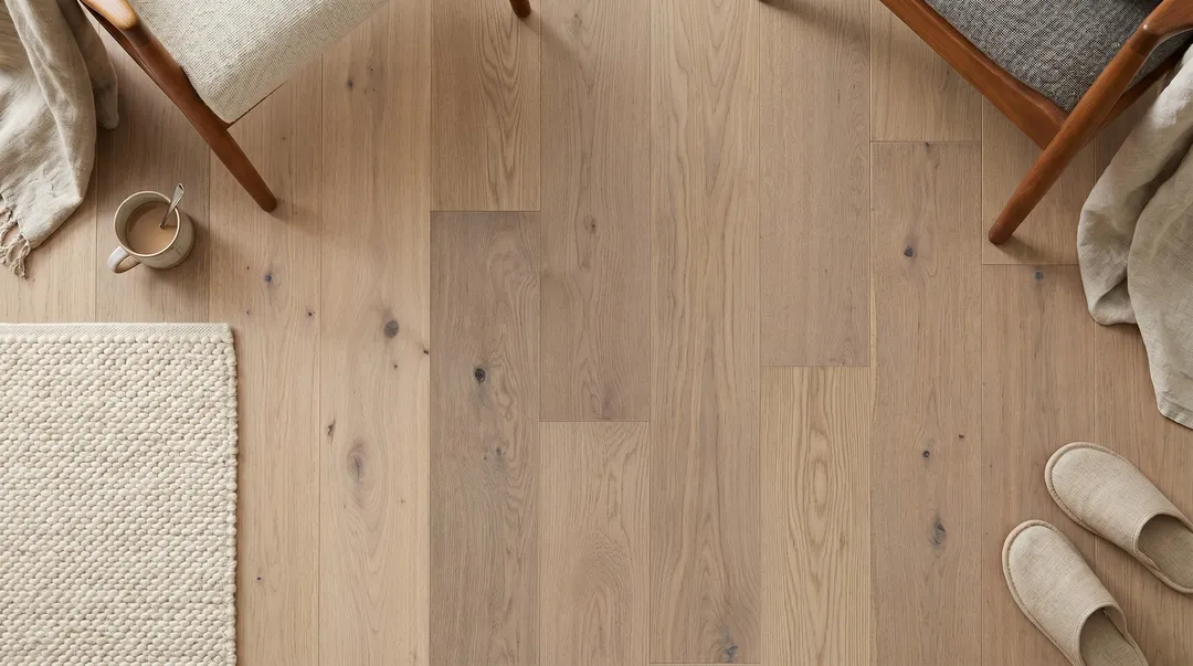 allen + roth CENTURY FLOORING Sandy White oak 1/2-in T x 7-3/8-in W Smooth/Traditional Engineered Hardwood Flooring ( 28.06-sq ft / Carton ), photo 2 of 2