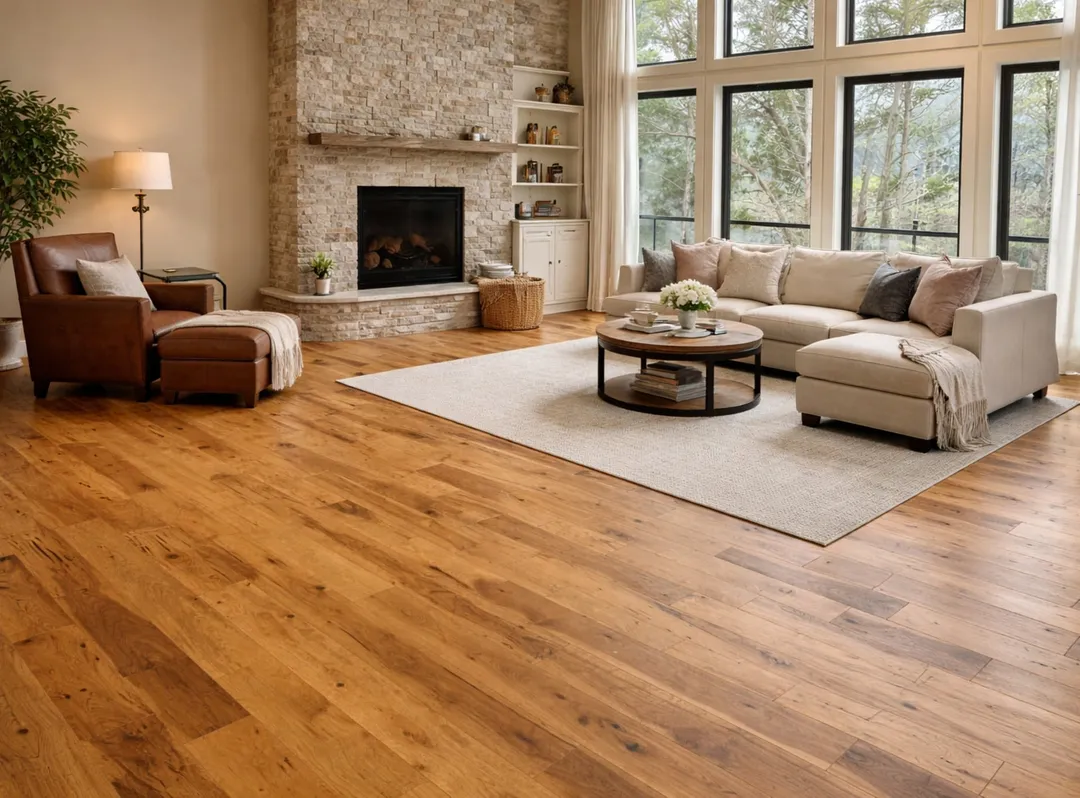 allen + roth CENTURY FLOORING Sugar Hickory 1/2-in T x 7-3/8-in W Smooth/Traditional Engineered Hardwood Flooring ( 28.06-sq ft / Carton ), photo 3 of 3