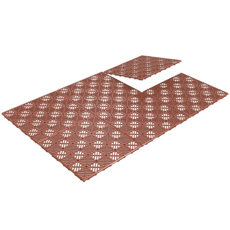 Pure Garden 11.5 in. x 11.5 in. Orange Polypropylene Outdoor Flooring (Set of 12), photo 3 of 6