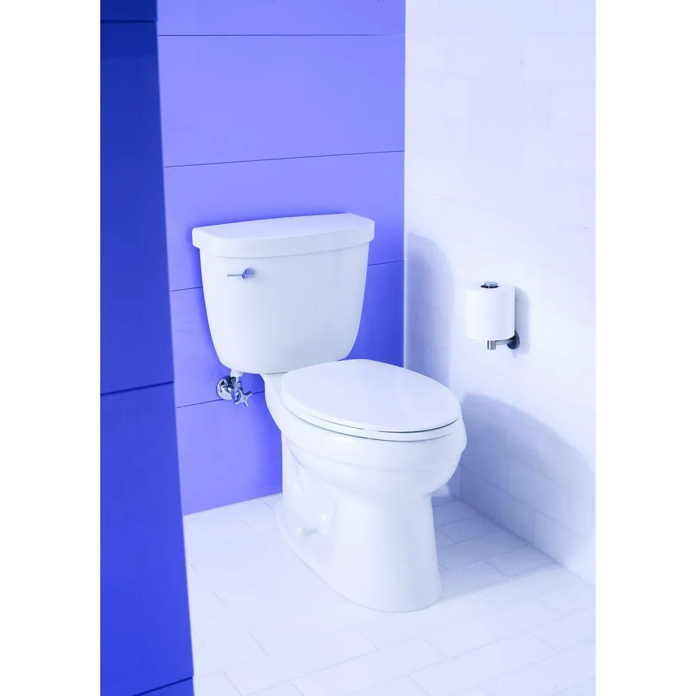 Cimarron Comfort Height 2-Piece 1.6 GPF Single Flush Elongated Toilet with AquaPiston Flushing Technology in White, photo 9 of 15