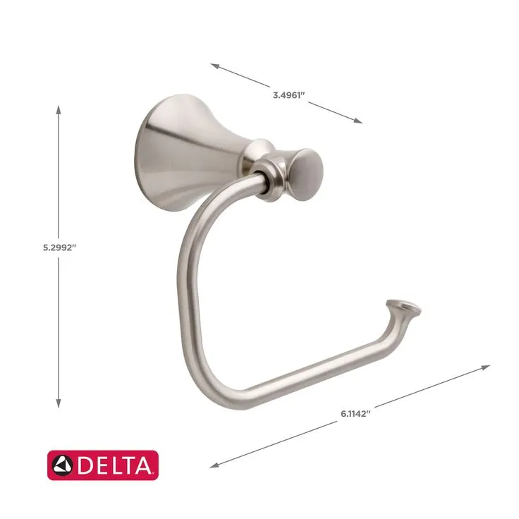 Delta Valdosta Satin Nickel Surface Mount Single Post Toilet Paper Holder, photo 4 of 8