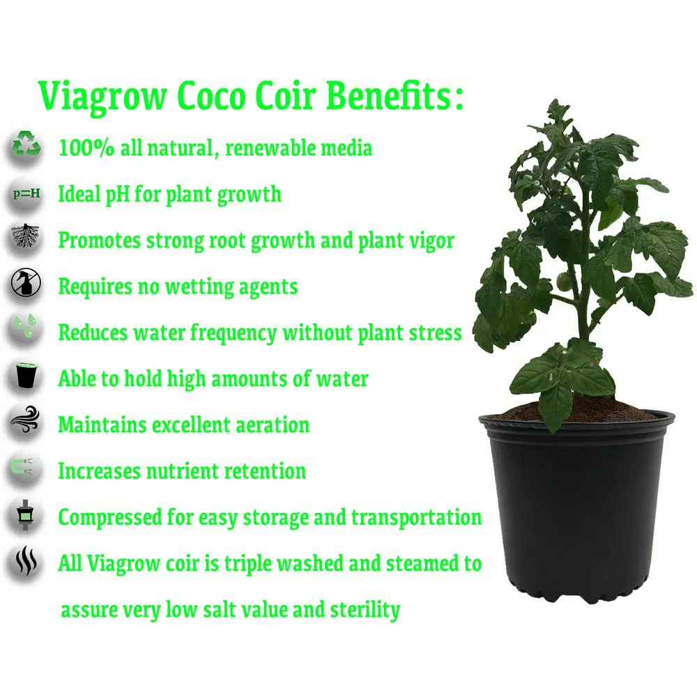 Viagrow 11 lb. (5KG) Coconut Coir Block of Soilless Media, photo 2 of 10