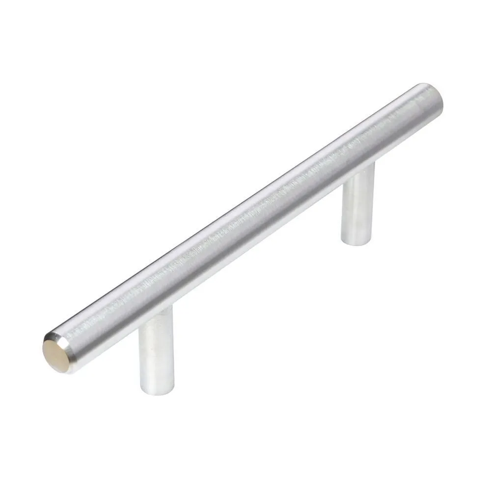 South Main Hardware 3.5 in. (89 mm) Center-to-Center Stainless Steel Slim-Style Modern Euro Bar Cabinet Pull (25-Pack), photo 8 of 12