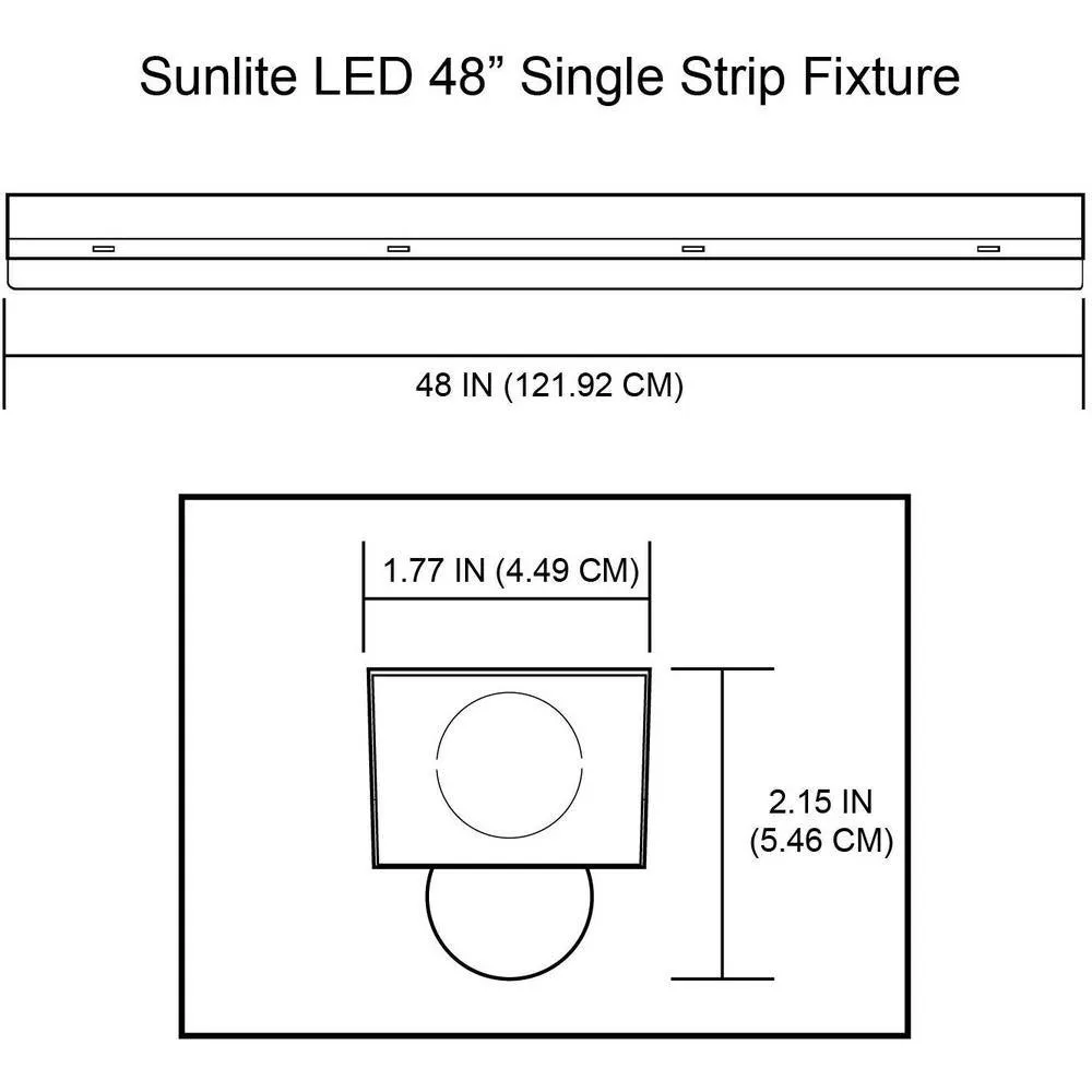 4 ft. 125-Watt Equivalent Integrated LED Warm White (3000K) Linear Single Strip White Flush Mount Light Fixture, photo 2 of 3