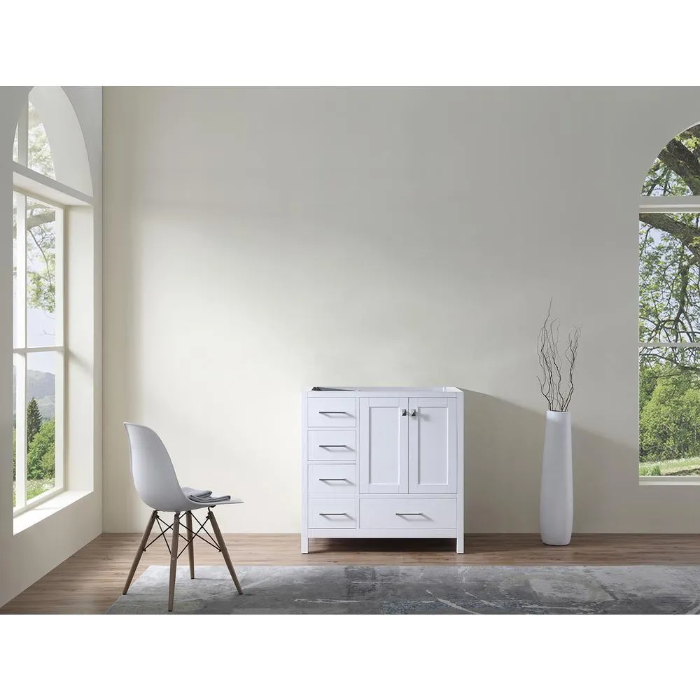 Caroline Madison 36 in. W Bath Vanity Cabinet Only in White, photo 2 of 5