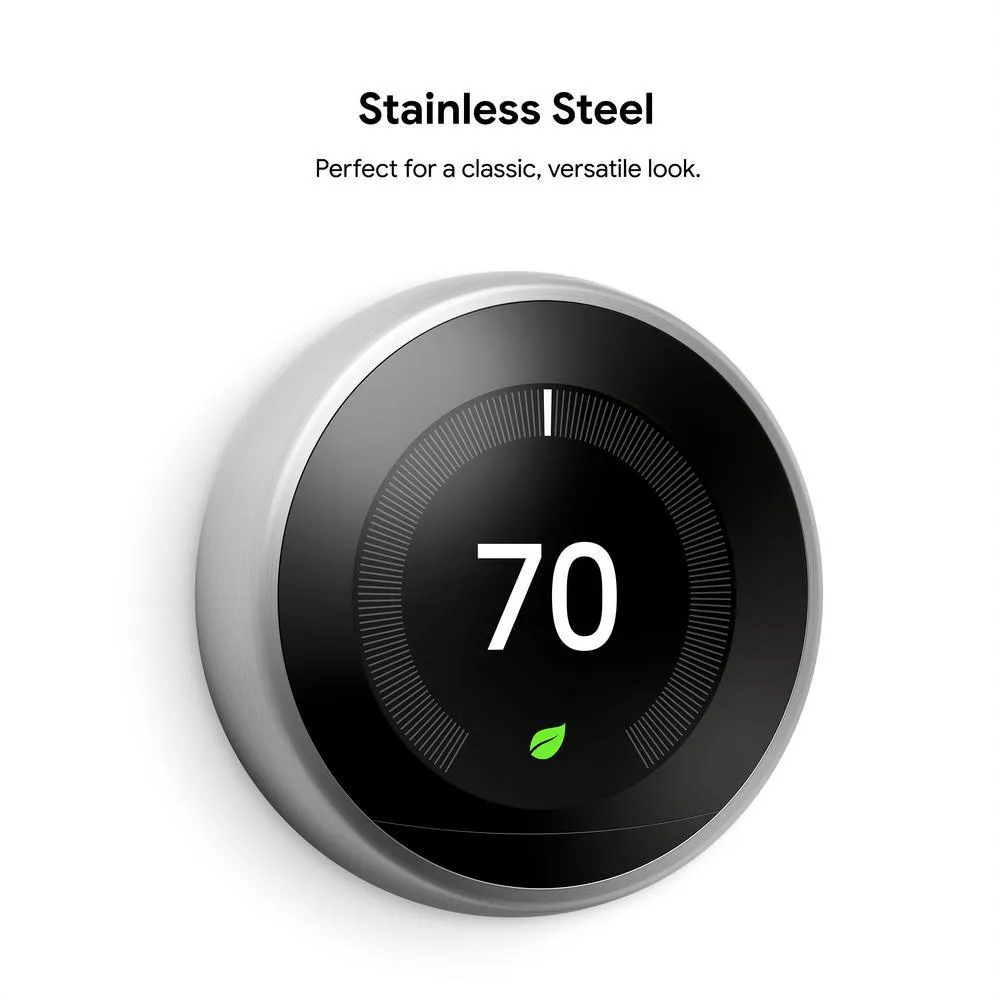 Nest Learning Thermostat 3rd Gen in Stainless Steel (2-Pack), photo 4 of 24