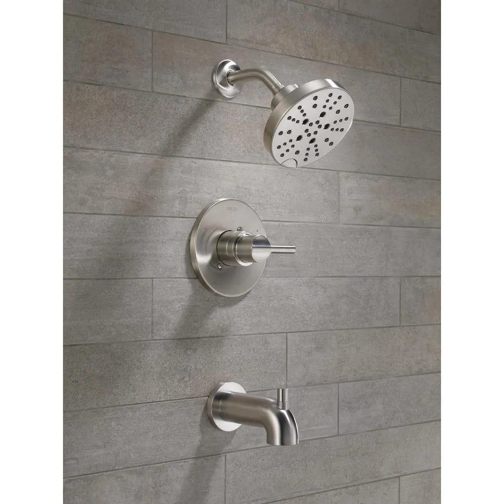 Nicoli Single-Handle 5-Spray Tub and Shower Faucet with H2OKinetic Technology in Stainless (Valve Included), photo 10 of 13