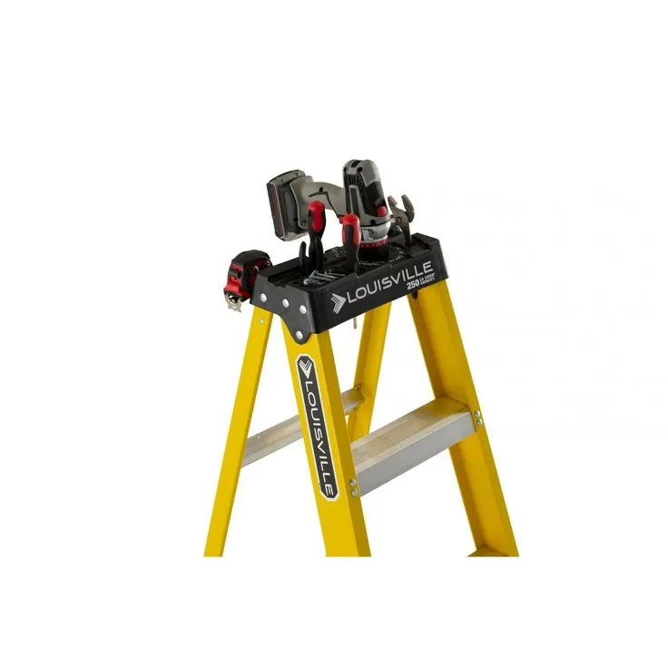 Louisville Ladder 8' Fiberglass Step Ladder, 12' Reach, 250 lbs Load Capacity, W-3118-08, photo 3 of 9
