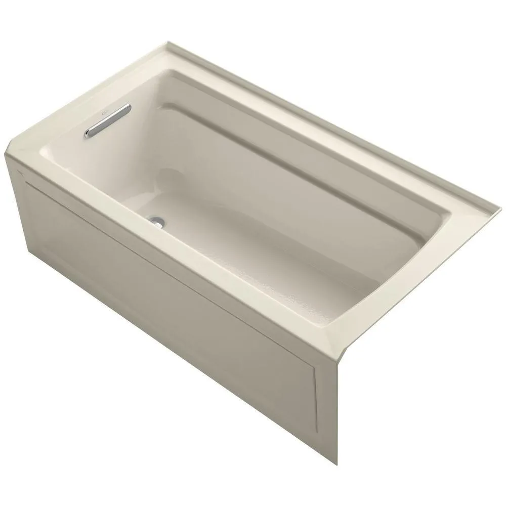 Archer 60 in. Right-Hand Drain Rectangular Alcove Bathtub in White, photo 17 of 18