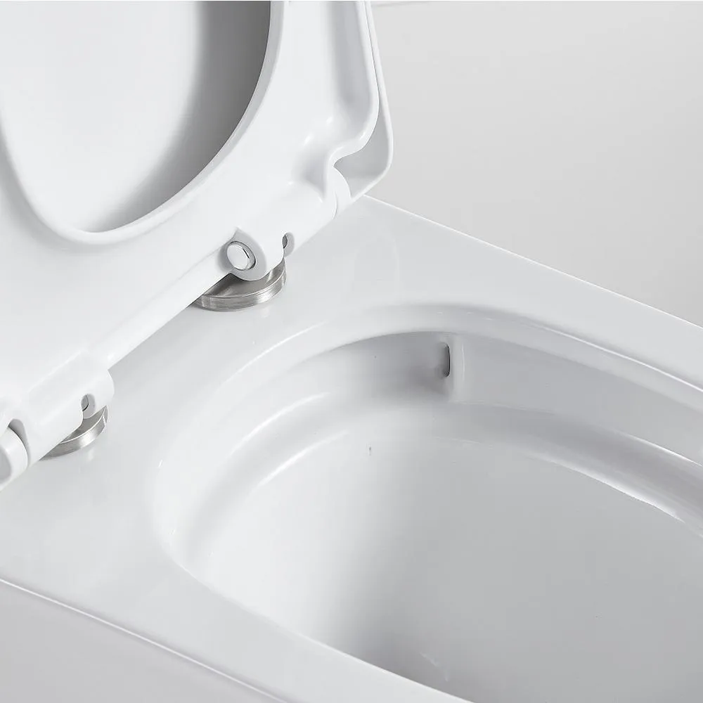 1-Piece 1.28 GPF Dual Flush High Efficiency Elongated Toilet in White, Seat Included, photo 7 of 7