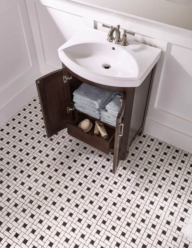 Style Selections Morecott 23.75-in Chocolate Single Sink Bathroom Vanity with White Vitreous China Top, photo 5 of 8