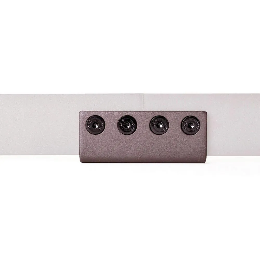 CALHOME 144 in. Antique Bronze Classic Straight Strap Double Track Barn Door Hardware Kit, photo 6 of 6