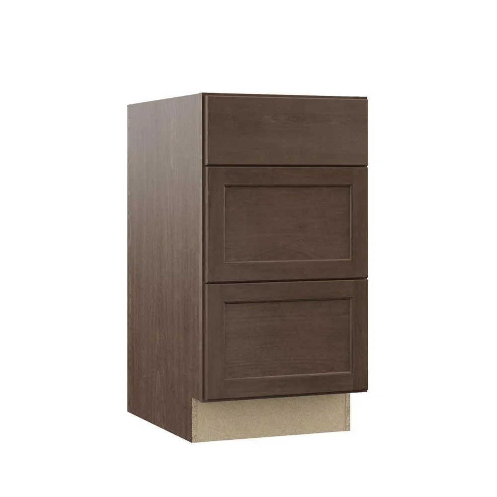Shaker Assembled 18x34.5x24 in. Drawer Base Kitchen Cabinet with Ball-Bearing Drawer Glides in Satin White, photo 19 of 20