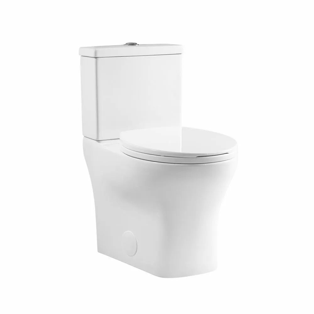 Swiss Madison Sublime II 2-piece 0.8/1.28 GPF Dual Flush Round Toilet in Glossy White, Seat Included, photo 2 of 13